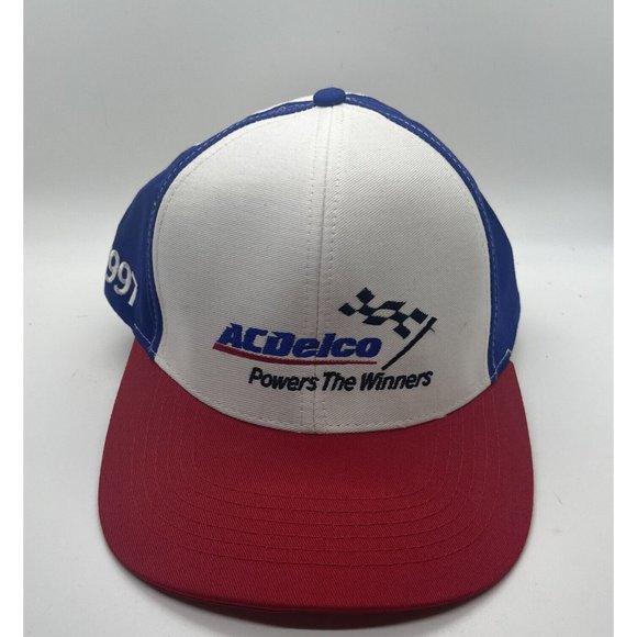 Vintage NOS AC-Delco Trucker Hat AC-Delco Powers The Winners BUCKLE-BACK NEW - Picture 1 of 10